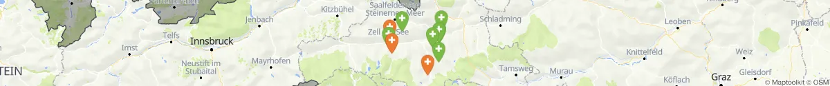 Map view for Pharmacies emergency services nearby Goldegg (Sankt Johann im Pongau, Salzburg)